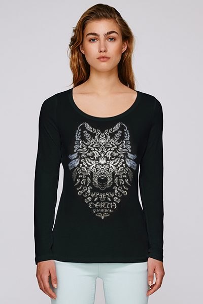 Loup “Earth Guardian” t-shirt manches longues femme en coton bio