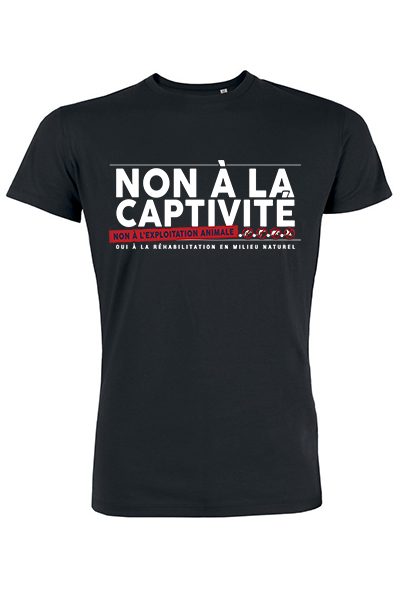 T-shirt unisex “Non à la captivité”